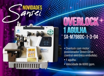 Overlock Sansei com motor posicionador, Direct-Drive (central