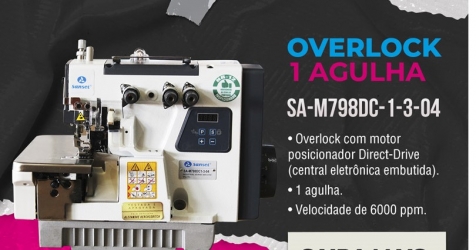 Overlock Sansei com motor posicionador, Direct-Drive (central