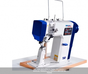 Máquina de Costura Coluna Eletronica 1 Agulha Transporte Triplo - Nippon NS-971B