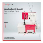 Máquina de Costura Galoneira Semi Industrial Galoneira com Mesa - Sun Special Vermelha SS 2600
