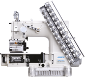 Máquina Elastiqueira Eletrônica Cilíndrica 4 Agulhas, 8 Fios, Calcador 12mm JACK VCDI-04085P