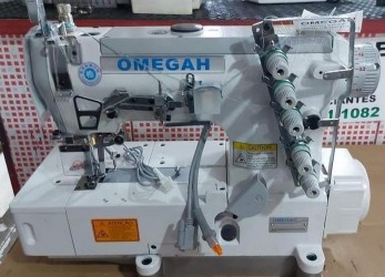 Máquina de Costura Galoneira ,Colarete Direc Drive ,  550w1 5 fios , 3 agulhas,alta velocidade- Sistema de lubrificação totalmente automático com filtro de óleo-OMEGAH-