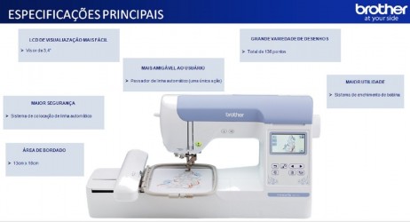 Lançamento-brother  BE815 ANTIGA Pe 810l Autovolt, 11 Fontes,visor Colorid