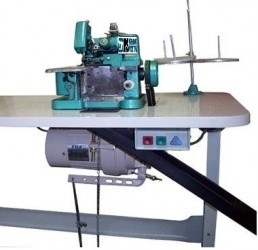Máquina de Costura Overloque Semi-Industrial c/ Motor Grande+Mesa