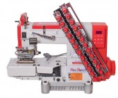 Máquina de Costura Elastiqueira 12 agulhas Cilíndrica Direct Drive Sun SpecialSSTC118-12064CE-DP-H-SU