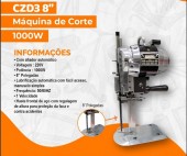 Máquina de Corte de Faca Têxtil 8 Polegadas - CZD3-8