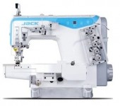 Máquina de Costura Galoneira Cilíndrica 3 Agulhas 5 Fios Direct Drive Jack JK-K5D-01GBX364/PLS2