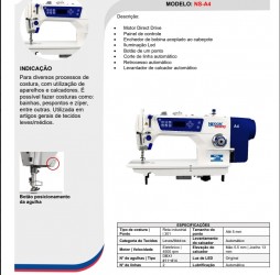 Máquina De Costura Reta Eletrônica Direct Drive - Nippon NS-A4