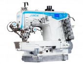 Máquina de Costura Galoneira Base Cilíndrica 3 Agulhas 5 fios Direct-Drive Jack JK-K5D-01GBX364