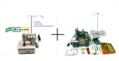 Máquina de Costura Galoneira Semi 3 Agulhas+Overloque Semi Industriais BC26003P+GN1+2Y10A