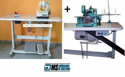 Overloque+ Galoneira Semi Industriais Com Motor Grande+mesa