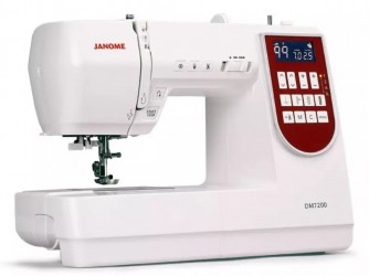 Máquina de Costura Portátil Reta 200 Pontos JANOME c/ Corte Automático, Painel LCD - DM7200