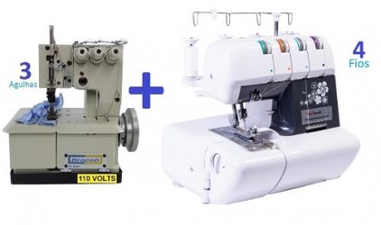 Galoneira Semi-industrial Bracob 3 Agulhas + Ultralock 4 Fios Sun Special