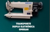 Máquina de Costura Reta Transporte Duplo Eletrônica -Com Corte delinha- 220v-OMEGAH